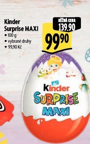 Čokoládové vajíčko s překvapením Maxi Kinder Surprise