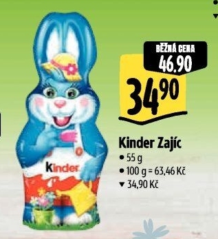 Čokoládový zajíc Kinder