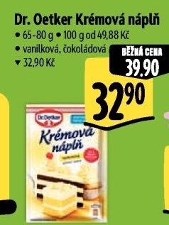 Krémová náplň Dr. Oetker