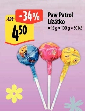 Lízátko Paw Patrol