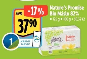 Máslo bio Nature'