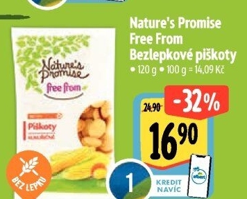Piškoty bez lepku Free From Nature'