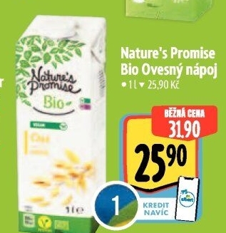 Rostlinný nápoj ovesný bio Nature'