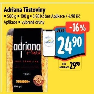 Těstoviny semolinové Adriana