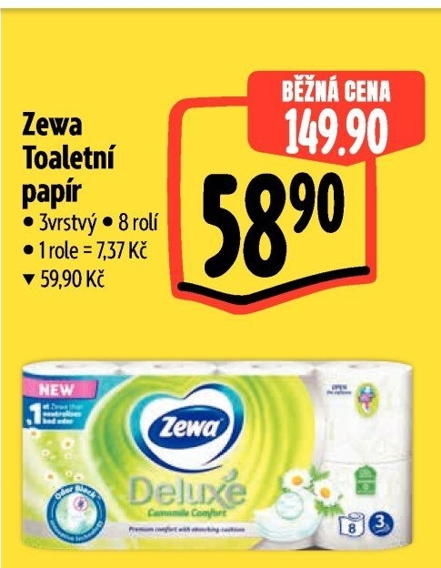 Toaletní papír 3vrstvý Deluxe Zewa