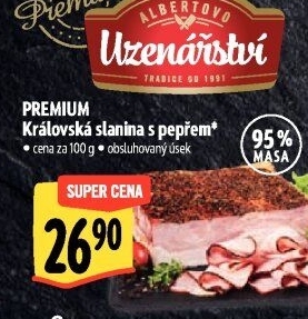 Královská slanina s pepřem Premium Albertovo uzenářství
