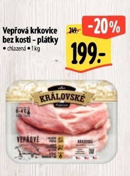 Královská vepřová krkovice bez kosti Premium Albert