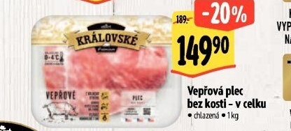 Královská vepřová plec bez kosti Premium Albert