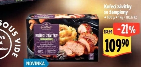 Kuřecí závitky se žampiony Sous vide Albert Excellent