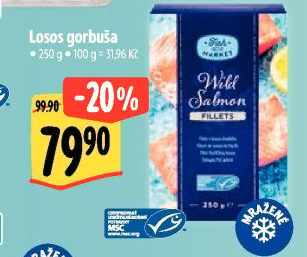 Losos Gorbuša filety mražený Fish Market