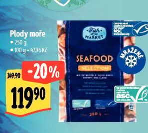 Plody moře mražené Fish Market