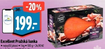 Šunka pražská nejvyšší jakosti Albert Excellent
