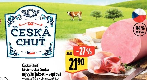 Šunka vepřová Mistrovská nejvyšší jakosti Česká chuť