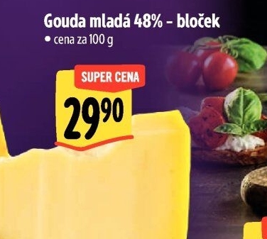 Sýr Gouda mladá 48% Albert Excellent