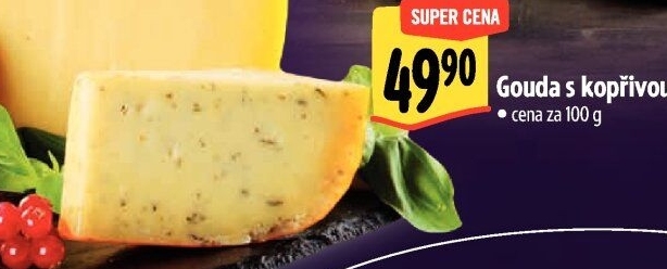 Sýr Gouda s kopřivou 50 % Albert Excellent