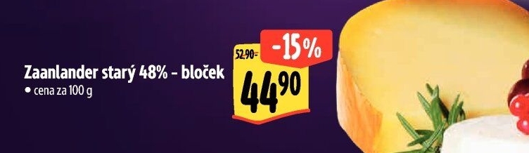 Sýr Zaanlander starý 48 % Albert Excellent