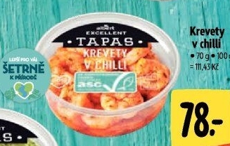 Tapas Krevety v chilli Albert Excellent