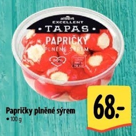 Tapas plněné papričky sýrem Albert Excellent