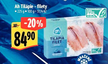 Tilápie filety mražená Albert Heijn