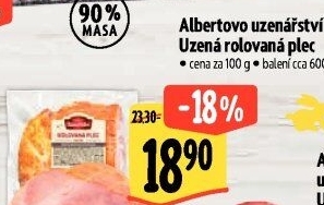Uzená rolovaná plec Albertovo uzenářství