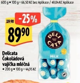 Vajíčka čokoládová Delicata