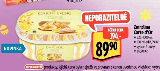 Zmrzlina ve vaničce Carte D'