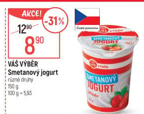 Ochucený jogurt smetanový Váš Výběr