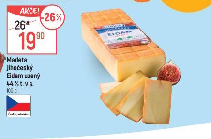 Sýr Eidam uzený 44% Jihočeský Madeta