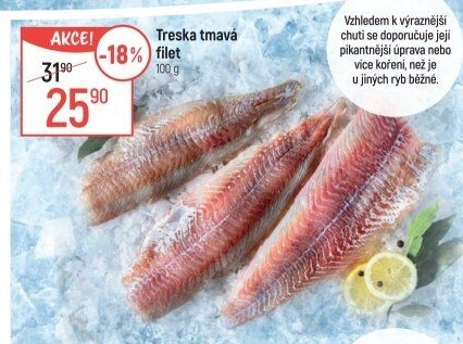 Treska tmavá filety