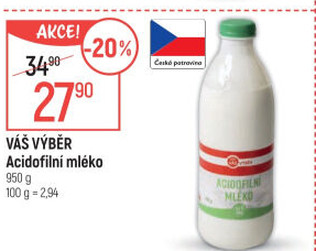 Acidofilní mléko Váš Výběr