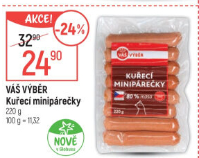 Kuřecí mini párečky Váš Výběr