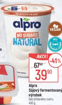 Sójový bílý jogurt bez cukru Alpro