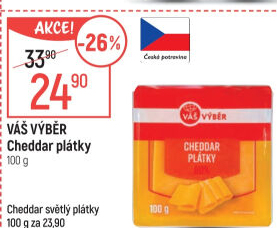 Sýr Cheddar Váš Výběr