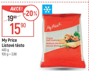 Těsto listové mražené My Price