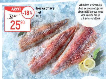 Treska tmavá filety