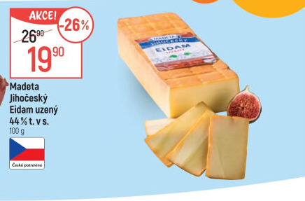 Sýr Eidam uzený 44% Jihočeský Madeta