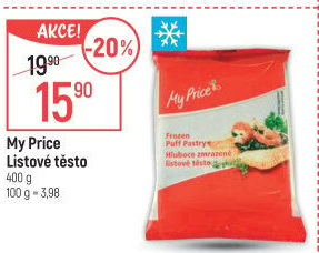 Těsto listové mražené My Price