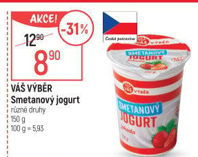 Ochucený jogurt smetanový Váš Výběr