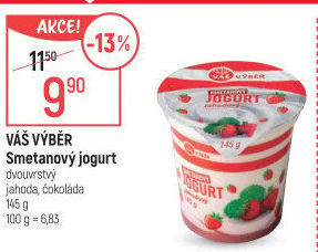 Ochucený jogurt smetanový Váš Výběr