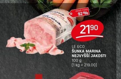 LE & CO ŠUNKA MARINA NEJVYŠŠÍ JAKOSTI