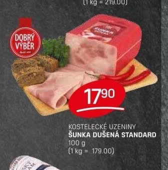 KOSTELECKÉ UZENINY ŠUNKA DUŠENÁ STANDARD