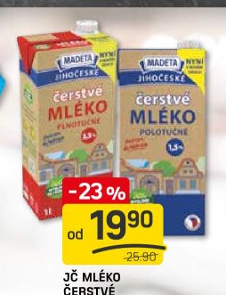 JČ MLÉKO ČERSTVÉ 1 l
