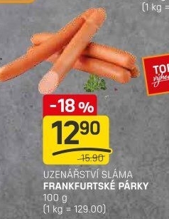 Párky frankfurtské Sláma
