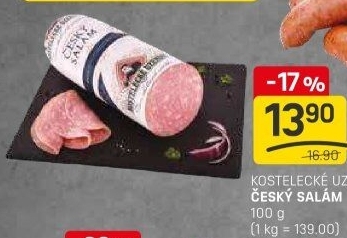 Salám český Kostelecké uzeniny
