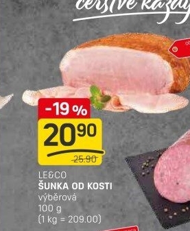 Šunka od kosti výběrová LE&