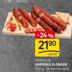 Uherská klobása Krahulík