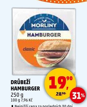 Drůbeží hamburger Morliny