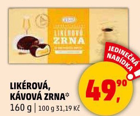 Kávová zrna Klasa Pekárny a cukrárny Klatovy