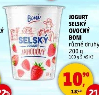 Ochucený jogurt selský Boni
