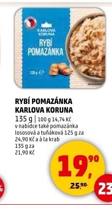 Rybí pomazánka Karlova Koruna